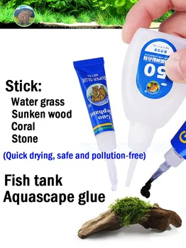 Специальный клей для аквариума, Аквариумная вода, трава, клей для растений, аквариумный мох, Коралловое дерево, ландшафтный дизайн, Каркасный клей