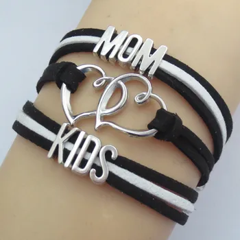 модные браслеты для мамы и детей, модные браслеты ручной работы mama love son для женщин и мужчин