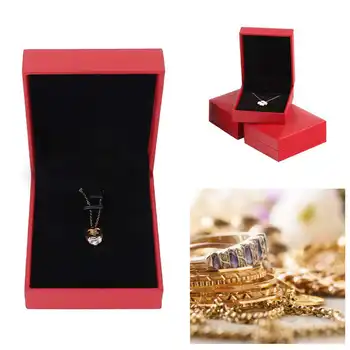 Коробка для хранения ювелирных изделий, Обручальное кольцо, бумага из кожзаменителя, защита ювелирных изделий, ожерелье, Упаковочная коробка для подарка жене на День рождения, контейнер