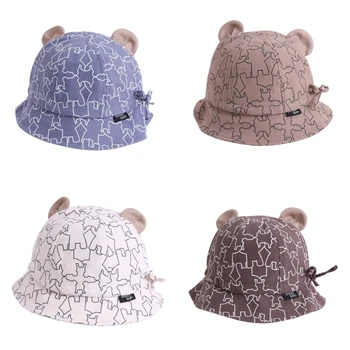 Защитная шляпа M76C для малышей, панама с милым медведем, детские рыбацкие шапочки