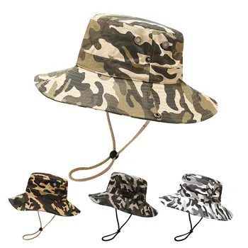 Камуфляжные шляпы Бонни Мужские Тактические Армейские Шляпы-ведра Военная Панама Летние Кепки-ведра Охотничья Походная Уличная шляпа Шляпа рыбака