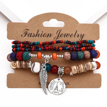 Многослойные браслеты ZOSHI для женщин, имитирующие жемчужные бусины, браслет с подвесками, красивые украшения, эластичный браслет