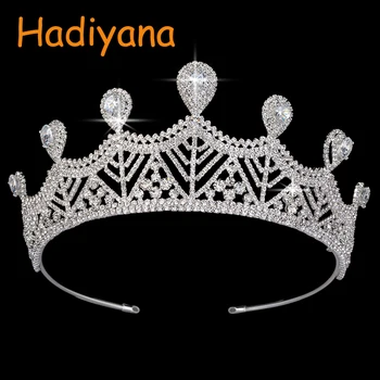 Диадемы и короны Дизайн с крупными каплями воды, волнистые диадемы для волос невесты, новая Медная корона, милый стиль BC3587 Couronne De Mariage