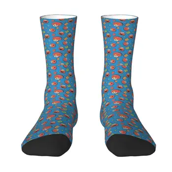 Носки с забавным принтом Cookie Monster для мужчин и женщин, эластичные носки с героями мультфильмов 