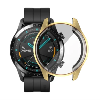 Корпус часов из ТПУ с гальваническим покрытием, ультратонкая мягкая защитная пленка для экрана Huawei Watch GT 2 46 мм/42 мм, аксессуары для смарт-часов