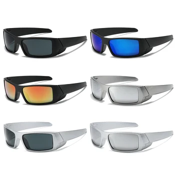 Винтажные солнцезащитные очки Y2K, футуристические спортивные солнцезащитные очки, Водительские очки, модные оттенки UV400, винтажные панк-очки