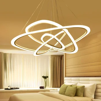 современный потолочный светильник, меняющий цвет светодиодного освещения, роскошные подвесные светильники, стеклянный потолочный светильник, абажуры для ламп
