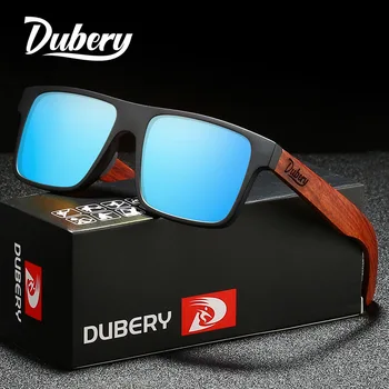 DUBERY Эксклюзивный дизайн, Винтажные мужские очки, Солнцезащитные очки из орехового дерева, защита от UV400, Модные Квадратные солнцезащитные очки для женщин