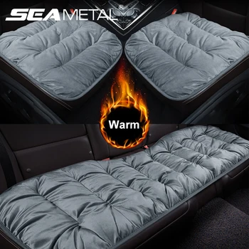 Чехол для автокресла SEAMETAL, зимняя теплая подушка сиденья, противоскользящая Универсальная дышащая прокладка сиденья переднего кресла для автомобиля, подушка для автокресла