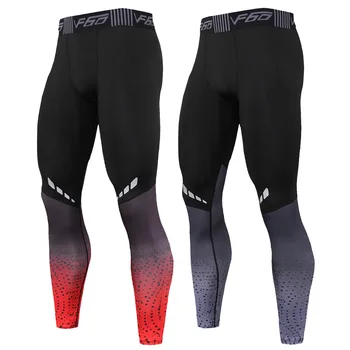 Спортивные Компрессионные брюки для фитнеса, мужские обтягивающие брюки для бега, леггинсы для тренировок, эластичная спортивная одежда для баскетбола, стрейч