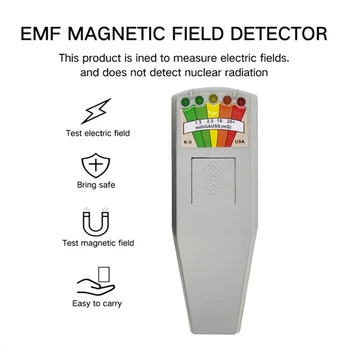 Аксессуар для цифрового тестера излучения электромагнитного поля K2 Ручной с 5 светодиодами Gauss EMF Для личной безопасности при охоте на призраков