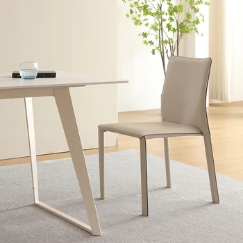 Кухонный обеденный стул в скандинавском стиле из искусственной кожи, Эргономичный Офисный обеденный стул, современная роскошная мебель для дома Sillas WK50DC