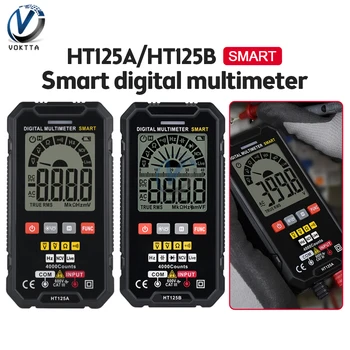 HT125 Автоматический цифровой мультиметр TRMS для измерения частоты тока Автоматическое определение диапазона Автоматические мультиметры Вольтметр