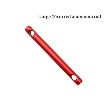 Большой 10-сантиметровый красный алюминиевый стержень для наружной палатки Отрегулируйте Фиксирующую пряжку Заземленные гвозди Ветрозащитная веревочная пряжка из алюминиевого сплава Веревочная пряжка