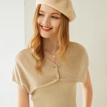 Naizaiga Женская наплечная накладка из 100% кашемира, однотонная модная женская рубашка с кондиционером, шаль для защиты спины, ML12