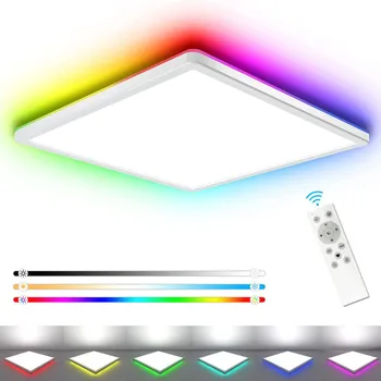 Светодиодный потолочный светильник Квадратный RGB с регулируемой яркостью Современный потолочный светильник для домашней спальни, гостиной, Декоративный светильник для прохода Дома