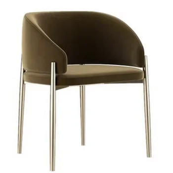 Компьютерные обеденные стулья Nordic, уличные обеденные стулья с кожаным акцентом, кухонная переносная мебель для дома Sedie Pranzo Moderne