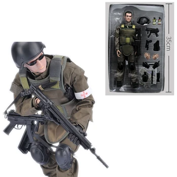 1/6 Солдат Спецназа BJD Military SWAT Team Army Man Коллекционная Кукла с Оружием, Набор Фигурных Игрушек для Мальчика