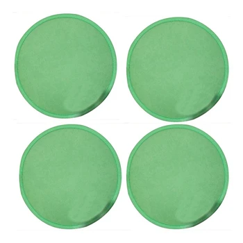 4-кратный складной круглый веер-зеленый