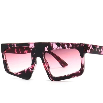 Винтажные Нерегулярные солнцезащитные очки большого размера, Женские Роскошные Брендовые Дизайнерские солнцезащитные очки с квадратными линзами с цветочным принтом, Модные очки для показа мод