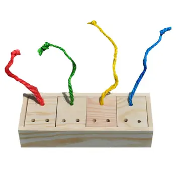 Игрушка для разведения птиц, деревянная коробка, кормушка для кормления, лакомство для попугаев, обучение