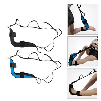 2 ремня для растяжки связок для йоги, растяжители для ног, тренажеры для ног При тендините подколенного сухожилия на бедре, ремни для лодыжек