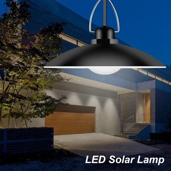 Подвесной светильник на солнечной батарее, наружная светодиодная лампа, Украшение люстры с дистанционным управлением для внутреннего энергоэффективного освещения для сада