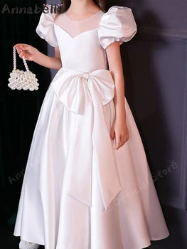 Свадебное платье для девочек Аннабель, украшение бантом, платье принцессы для девочек, Новости моды, платье для девочек, вечеринка по случаю дня рождения