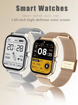 Умные часы HZCT Для мужчин и женщин с полным сенсорным экраном Bluetooth, пульсометр, фитнес-браслет, модные водонепроницаемые спортивные умные часы