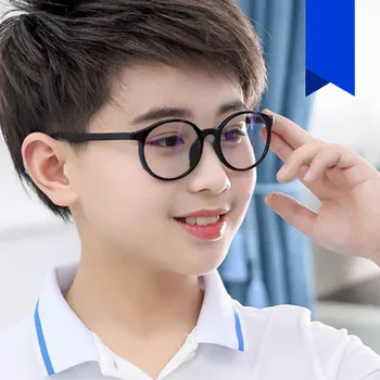 2020 новые очки в круглой оправе с анти-синим светом, Обычные очки, детская защита от радиации для детского компьютера, телефона, Онлайн-курса