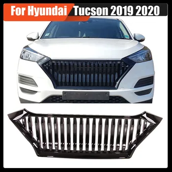 Решетка Бампера Автомобиля Передняя Гоночная Решетка ABS Хромированная Сетка Гриль Глянцевая Черная Серебристая Решетка Высокого Качества Для Hyundai Tucson 2019 2020
