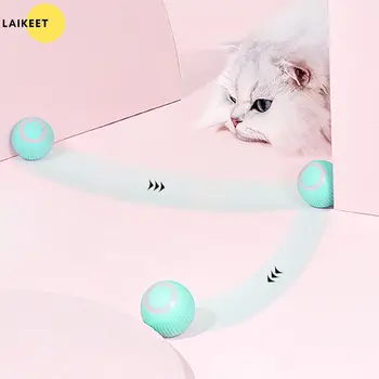 Умные игрушки Автоматический самокатящийся электрический кошачий мяч Интерактивные движущиеся игрушки для кошек Котенок Домашняя собака Аксессуары для дрессировки щенков
