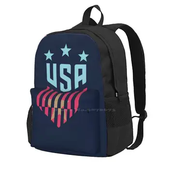 Футбольный герб команды Woso США Логотип футбола США Женщины Мужчины Подростки Дорожные школьные сумки для ноутбуков Numero14 Женские Футбольные Woso Женские