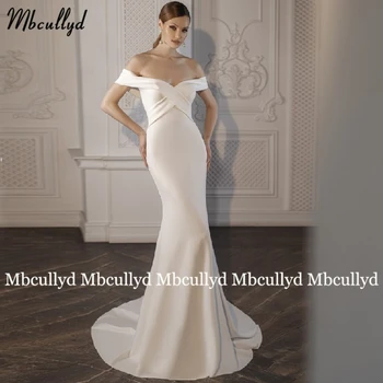 Mbcullyd Свадебные платья русалки с открытыми плечами, атласный шлейф, сексуальное свадебное платье с открытой спиной, Vestido De Novia, большие размеры