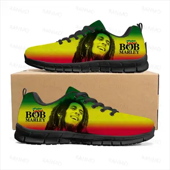 Bob Marley Reggae Rasta Music Певица Спортивная Обувь Мужские Женские Подростковые Детские Кроссовки Повседневная Высококачественная Обувь Для Пары На Заказ