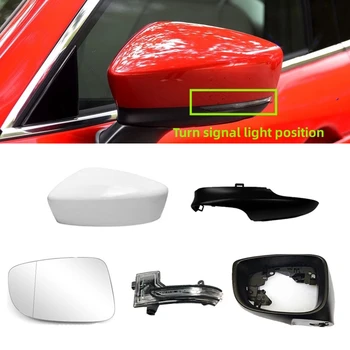 Объектив зеркала заднего вида с подогревом, Указатель поворота, Нижняя крышка рамы бокового зеркала заднего вида для Mazda 2 Demio 2017- 2022