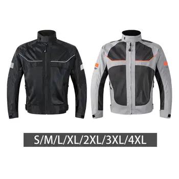 Мотоциклетная куртка с дышащей сеткой Куртка для мотокросса Защитное снаряжение Пальто для мужчин Женщин Байкеров Летняя езда на мотоцикле