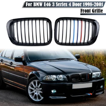 Пара автомобильных решеток для передних почек M Color для BMW E46 3 серии 4-дверный седан 1998 1999 2000 2001 Запасная часть