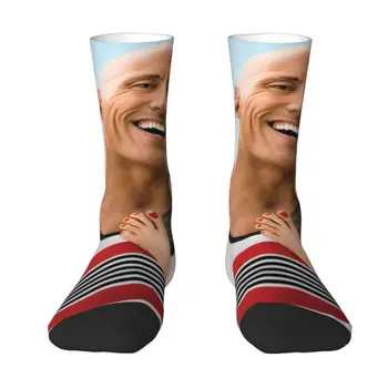 Новинка, мужские носки Funny Johnson The Rock Dwayne, унисекс, теплые дышащие носки с 3D принтом