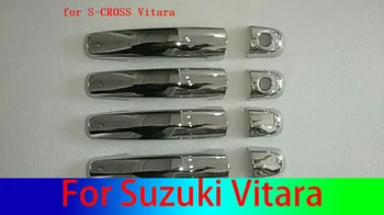 Для Suzuki Vitara 2015-2017 Автомобильные аксессуары ABS Хромированные дверные ручки автомобиля Отделка крышки чаши Отделка дверной ручки