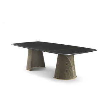 Продажа мебели по индивидуальному заказу, Италия, обеденный стол на шесть персон, стол для скандинавского моделирования, стол на ножках из сусального золота