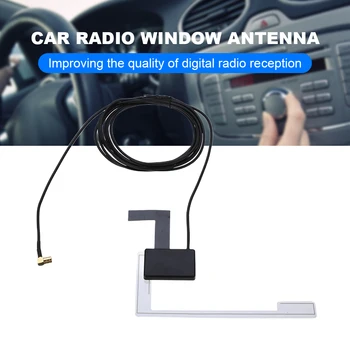 Оконная антенна автомобильного радио, активное цифровое аудиовещание DAB с адаптером SMB, Антенна лобового стекла на крыше автомобиля для авто ATV