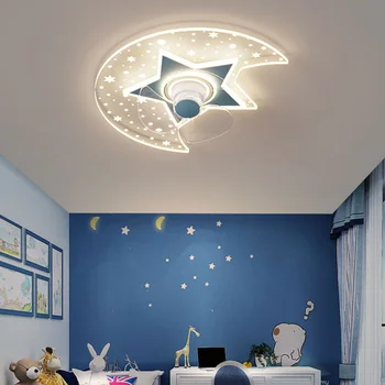 Подвесные светильники, Новинка 2023 года, бесшумный охлаждающий вентилятор без лопастей, потолочный вентилятор с потолочным светильником, люстры для внутреннего освещения в детской спальне, люстры
