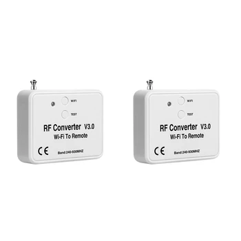 2 шт. универсального беспроводного преобразователя Wi-Fi в RF-телефон вместо пульта дистанционного управления 240-930 МГц для умного дома
