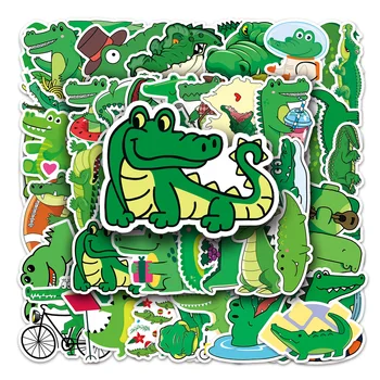 10/50 шт Мультяшные наклейки с крокодилом Catoon, водонепроницаемые виниловые наклейки с Граффити, Игрушки для ноутбуков, подарки для детей 2022