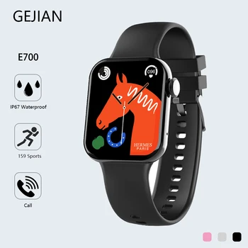 GEJIAN 2023 Новые мужские смарт-часы E700, спортивные, с частотой сердечных сокращений, Водонепроницаемый голосовой ассистент, 1,86-дюймовые женские смарт-часы для звонков по Bluetooth