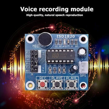 ISD1820 Модуль диктофона для записи голоса с микрофоном, звуковой динамик, Профессиональная плата для воспроизведения аудиозаписи