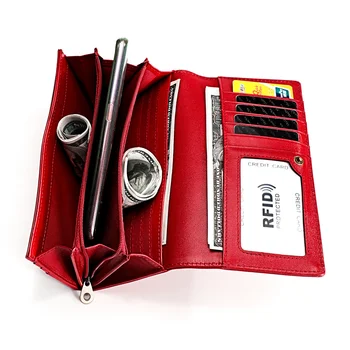 RFID-кошелек большой емкости, модный многофункциональный кошелек, длинная сумка для рук
