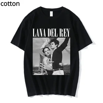 Camiseta de los 90 para hombre, camisa de manga corta con estampado de la cantante Lana Del Rey Ldr Sailing Graphics Unisex, est