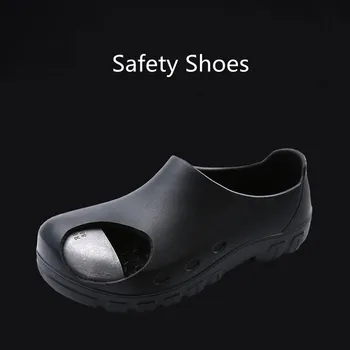мужские модные защитные ботинки со стальным носком, рабочая обувь без застежки, нескользящие летние рабочие лоферы, безопасные тапочки, защитная обувь для мужчин